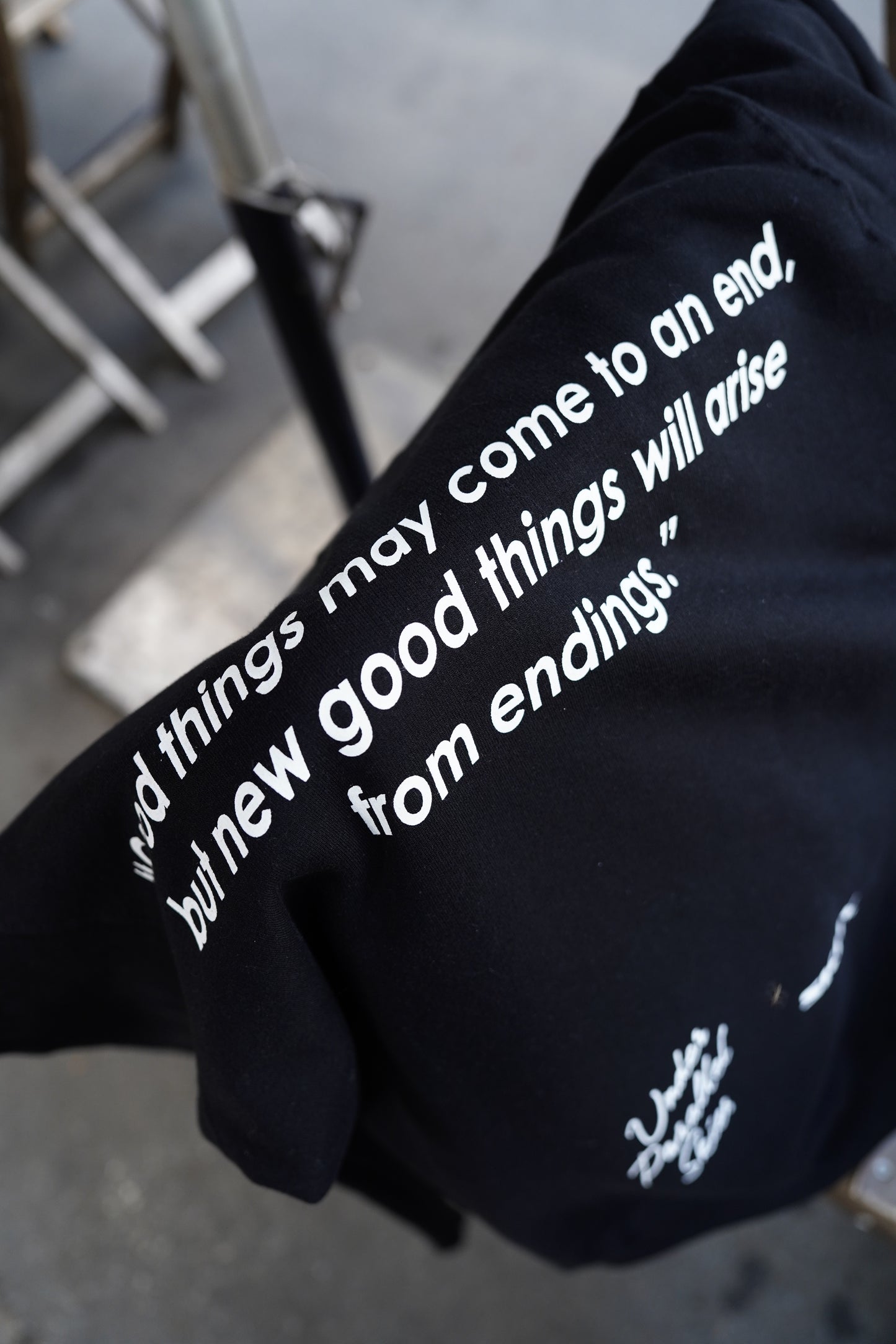 Under Parallel Skies Black Logo Tee