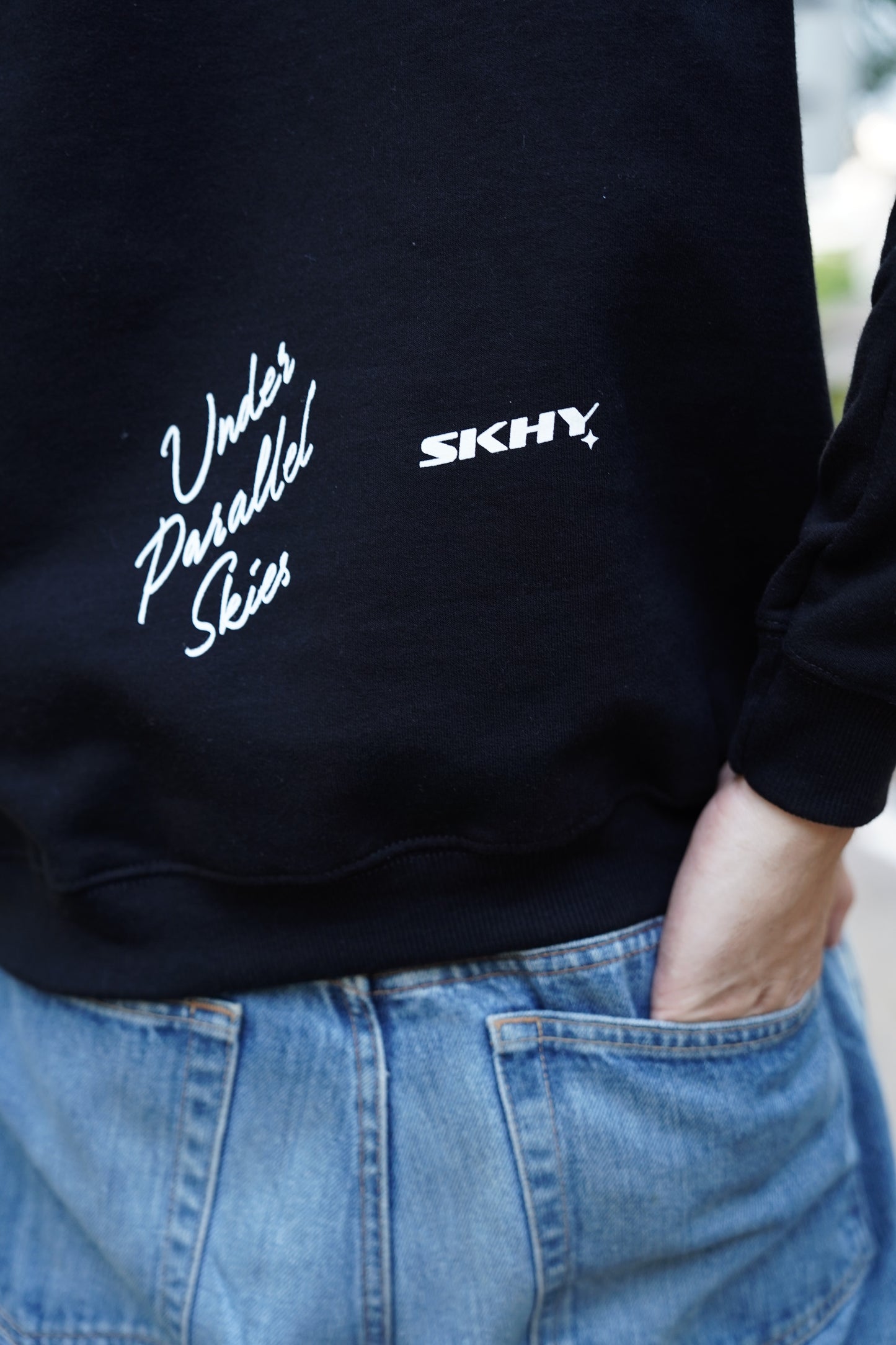 Under Parallel Skies Black Logo Hoodie